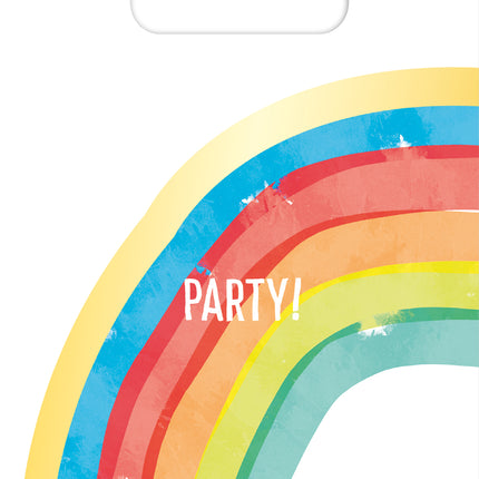 Sacchetti di plastica per feste arcobaleno 6St