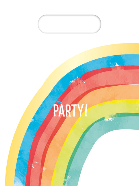 Sacchetti di plastica per feste arcobaleno 6St