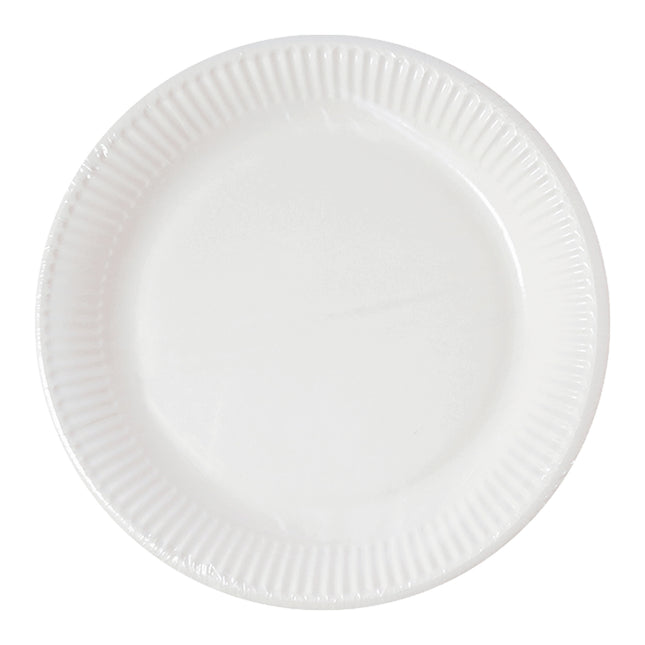 Prodotti di carta bianca Piatti di carta bianca 23Cm Casa e Industria Compostabili Certificati 10St