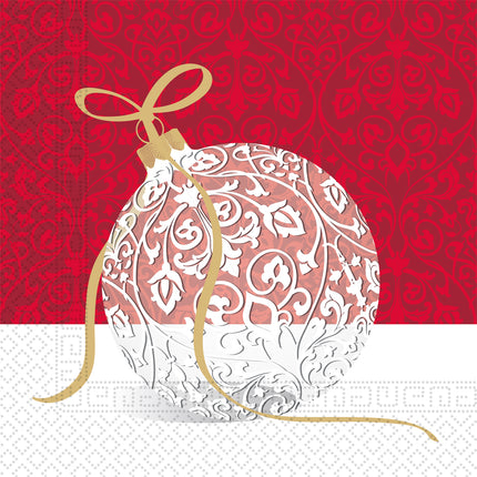 Tovaglioli di Natale Palla di Natale 33cm 20pz