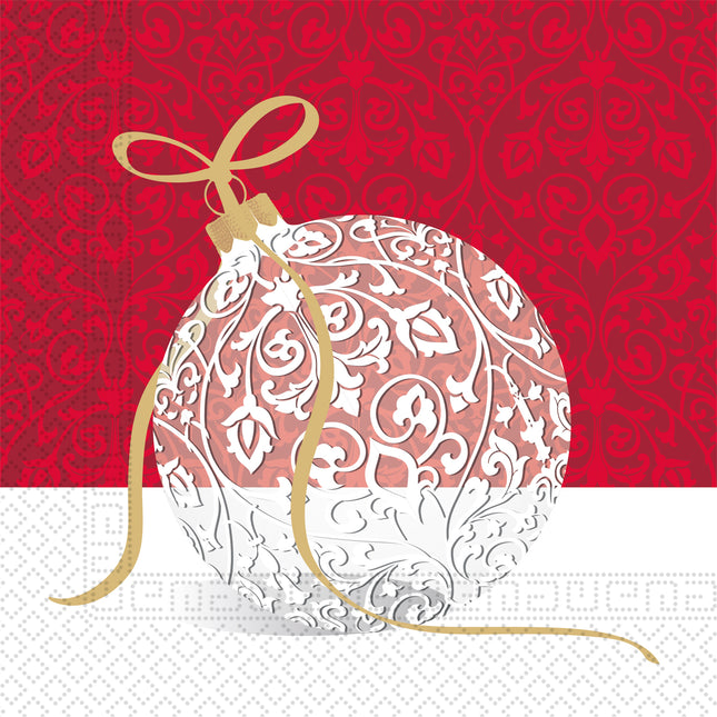 Tovaglioli di Natale Palla di Natale 33cm 20pz