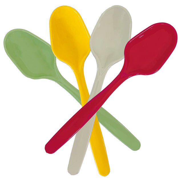 Prodotti riutilizzabili per feste Cucchiai riutilizzabili multicolori (4 colori diversi) 8St