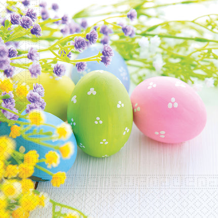 Tovaglioli di Pasqua Uova di Pasqua colorate 33cm 20pz