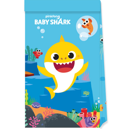 Sacchetti per feste di carta Baby Shark Fsc 4St