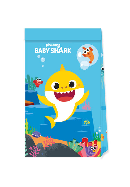 Sacchetti per feste di carta Baby Shark Fsc 4St