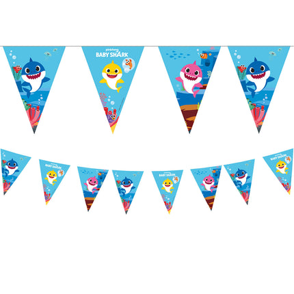 Baby Shark Fsc Bandiera a triangolo di carta (9 bandiere) 1St