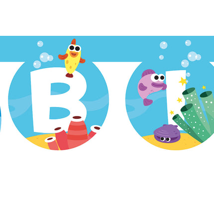 Baby Shark Fsc "Buon compleanno" striscione di carta fustellata 1St