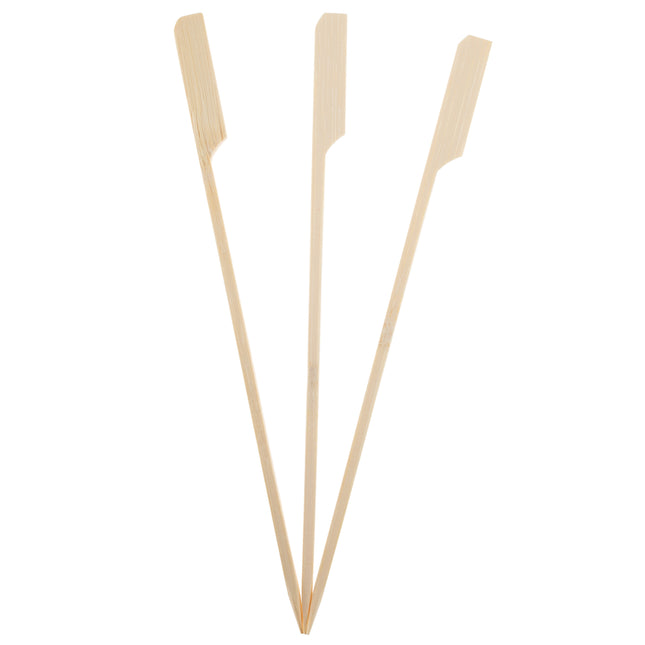 Prodotti in legno Spiedini di bambù con bordo largo 25Cm 40St