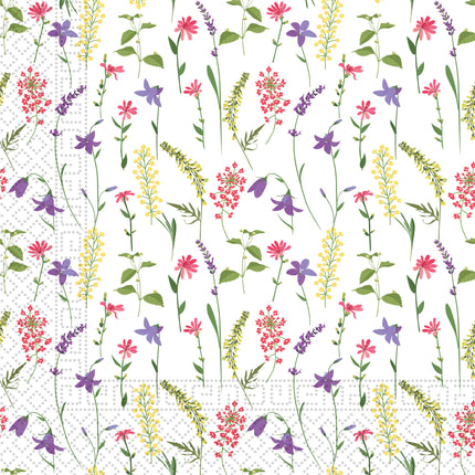 Tovaglioli di carta a 3 veli Tovaglioli di carta a tre veli 33X33Cm Fiori misti aromatici 20St