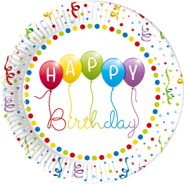 Festoni di Buon Compleanno Fsc Piatti di Carta Next Generation Grandi 23Cm 8St