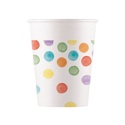 Tazze di vernice a pois 200ml 8pz