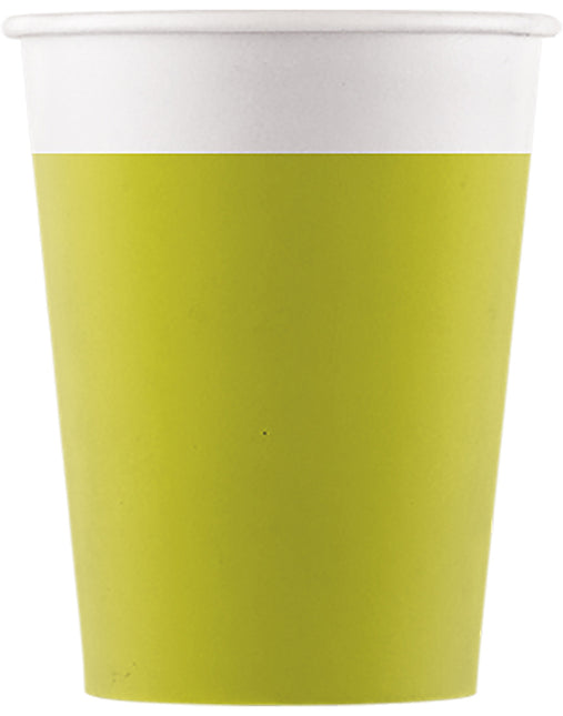 Tazze verde lime 200ml 8pz