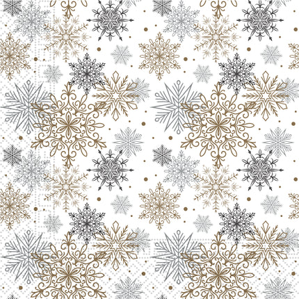 Tovaglioli di Natale Fiocchi di Neve 33cm 20pz