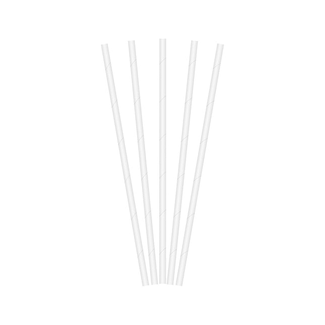 Cannucce di carta per bere Fsc Cannucce di carta bianche 19,7X0,6Cm 100St.