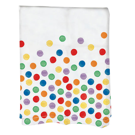 Tovaglia colorata a pois in plastica 1,8m