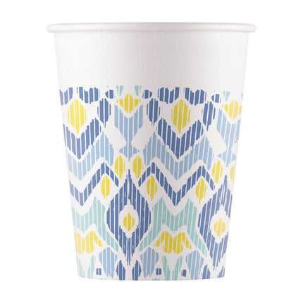 Tazza blu-gialla 200ml 8 pezzi