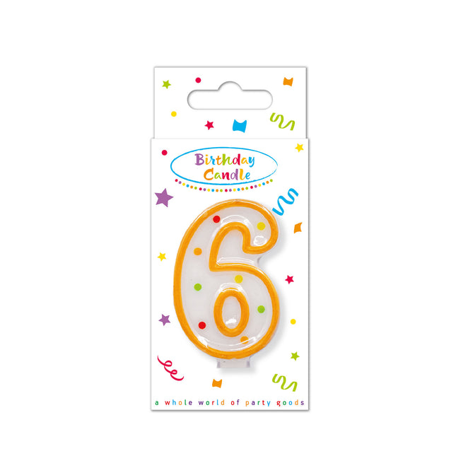 Candele di compleanno a punti numerici n. 6 in scatola di carta Fsc 1St