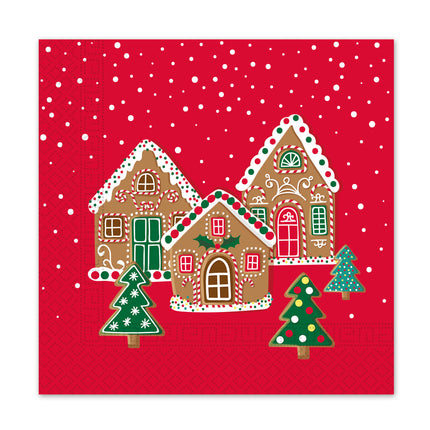 Tovaglioli di carta a 3 veli Tovaglioli di carta a tre veli 33X33Cm Dolce Gingerhouses 20 pezzi