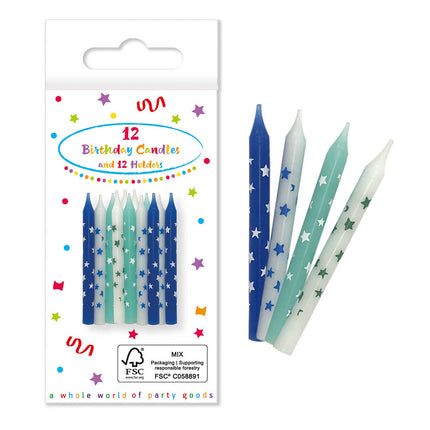 Candele di compleanno per tifosi di calcio con supporto 12St