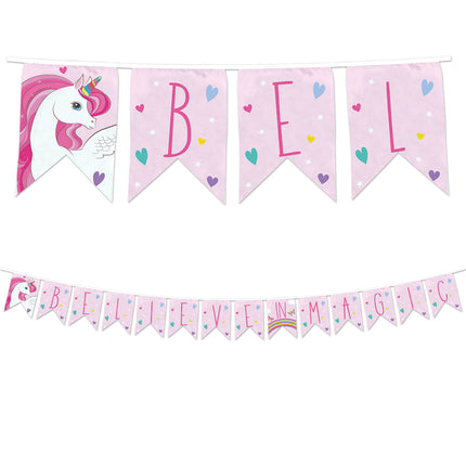 Unicorno Arcobaleno Colori Striscione Lettera Riutilizzabile 1St