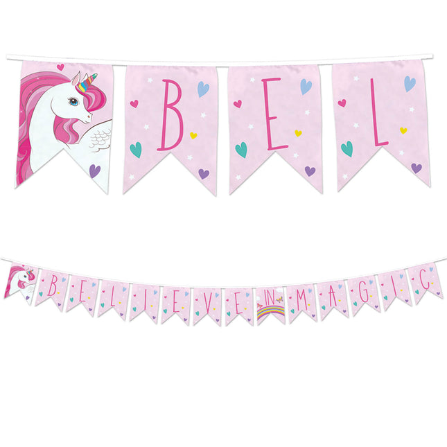 Fionda da lettera unicorno Belive In Magic