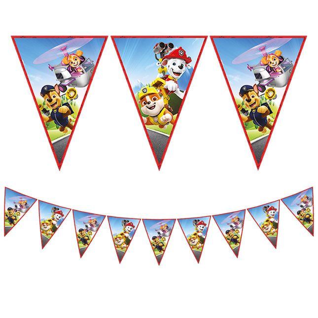 Bandiera a triangolo di carta Paw Patrol Rescue Heroes Fsc (9 bandiere) 1St