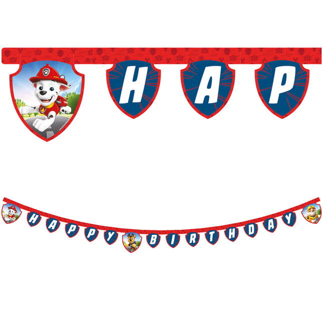 Paw Patrol Rescue Heroes Fsc "Happy Birthday" striscione di carta fustellato 1St