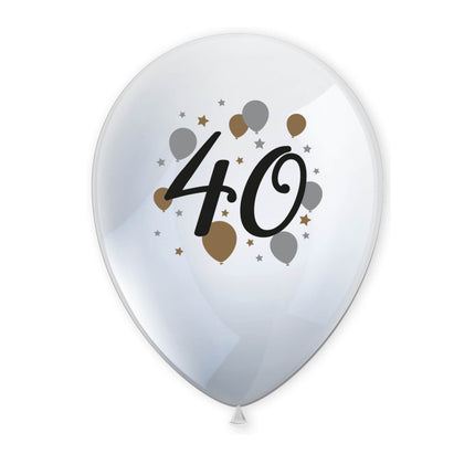 Palloncini in lattice stampati Milestone Happy Birthday"40" 6St