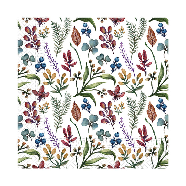 Tovaglioli colorati Erbe 25cm 20pz