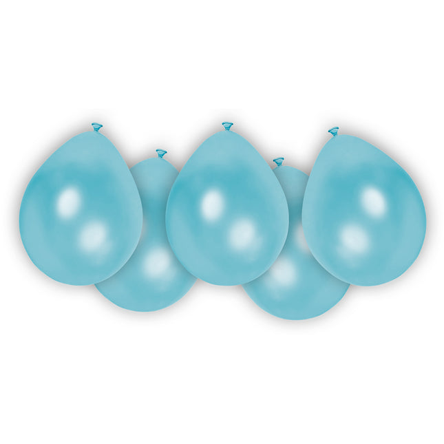 Party Essentials Fsc Metallic Pastel Balloons Blu 8St