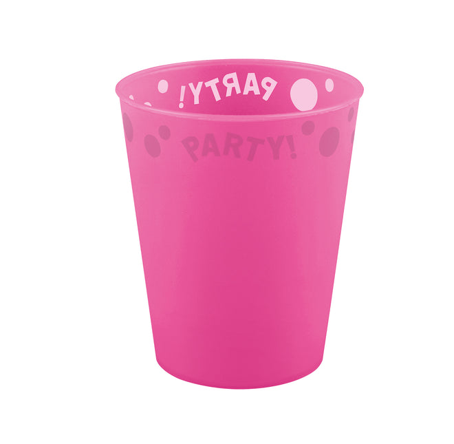 Prodotti fluorescenti riutilizzabili per feste Coppa semitrasparente riutilizzabile per feste 250Ml Fluo Fucshia 1St