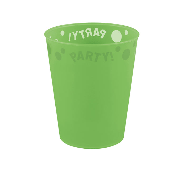 Prodotti fluorescenti riutilizzabili per feste Coppa semitrasparente riutilizzabile per feste 250 ml verde fluo 1St