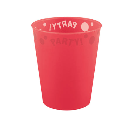 Prodotti semitrasparenti riutilizzabili per feste Coppa semitrasparente riutilizzabile per feste 250Ml Rosso 1St