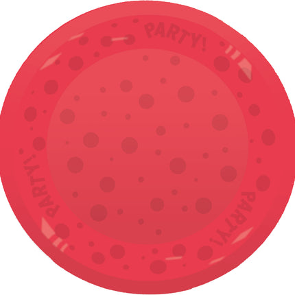 Prodotti semitrasparenti riutilizzabili per feste Piatto semitrasparente riutilizzabile per feste 21Cm Rosso 1St