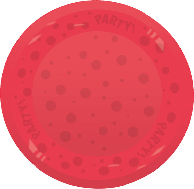 Prodotti semitrasparenti riutilizzabili per feste Piatto semitrasparente riutilizzabile per feste 21Cm Rosso 1St