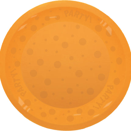 Prodotti semi trasparenti riutilizzabili per feste Piastra semi trasparente riutilizzabile per feste 21Cm Arancione 1St.