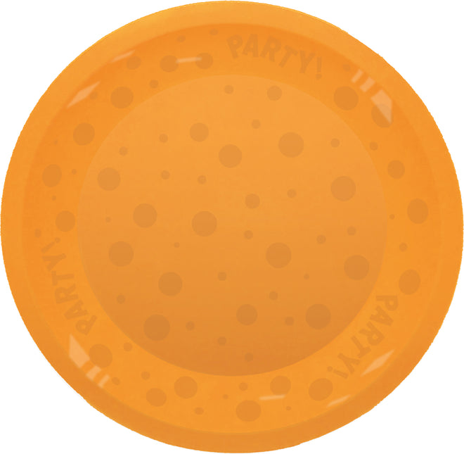 Prodotti semi trasparenti riutilizzabili per feste Piastra semi trasparente riutilizzabile per feste 21Cm Arancione 1St.