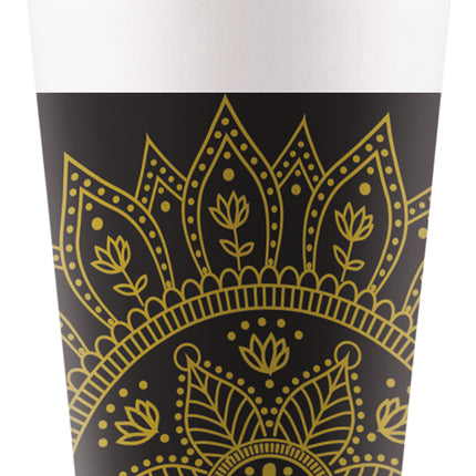 Tazza Oro Nero Mandala 200ml 8pz