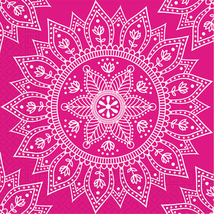 Tovaglioli fucsia Mandala 33cm 20pz