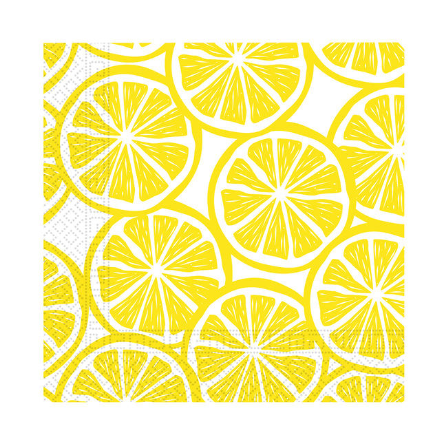 Tovaglioli di carta a 3 veli Tovaglioli di carta a 3 veli 25X25Cm Fette di limone 20St