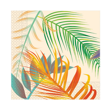 Tovaglioli di carta a 3 veli Tovaglioli di carta a tre veli 25X25Cm Foglie tropicali 20 pezzi