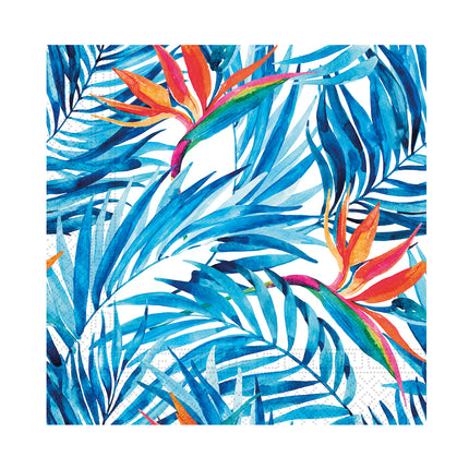 Tovaglioli di carta a 3 veli Tovaglioli di carta a tre veli 25X25Cm Fiori tropicali 20St