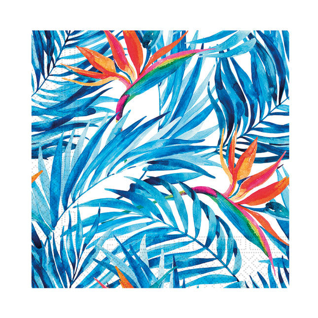 Tovaglioli di carta a 3 veli Tovaglioli di carta a tre veli 25X25Cm Fiori tropicali 20St