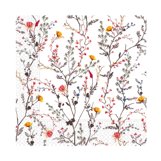 Tovaglioli di carta a 3 veli Tovaglioli di carta a tre veli 25X25Cm Rami moderni 20St