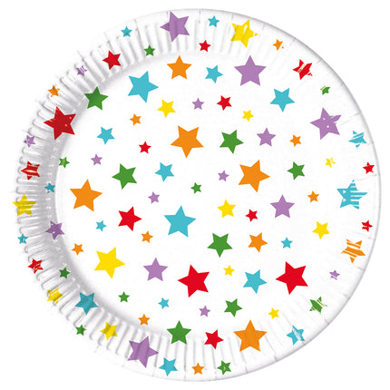 Piatti di carta multicolore Bright Stars Fsc Next Generation Large 23Cm 8St