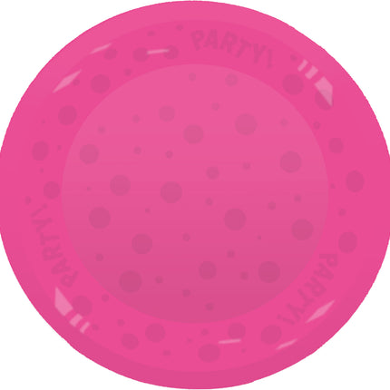Prodotti fluorescenti riutilizzabili per feste Piastra semitrasparente riutilizzabile per feste 21Cm Fluo Fucsia 1Stand