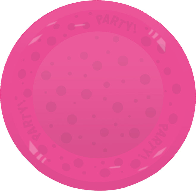 Prodotti fluorescenti riutilizzabili per feste Piastra semitrasparente riutilizzabile per feste 21Cm Fluo Fucsia 1Stand