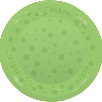 Prodotti fluorescenti riutilizzabili per feste Piastra semitrasparente riutilizzabile per feste 21 cm verde fluo 1St