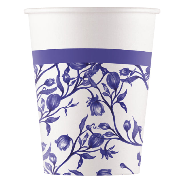 Everyday Designs Bicchieri di carta Fsc in porcellana blu da 200 ml (Wm) 8St