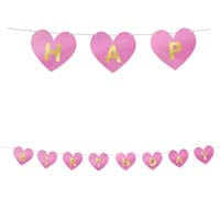 Lettera di Buon Compleanno Ghirlanda di Cuori 2,8m